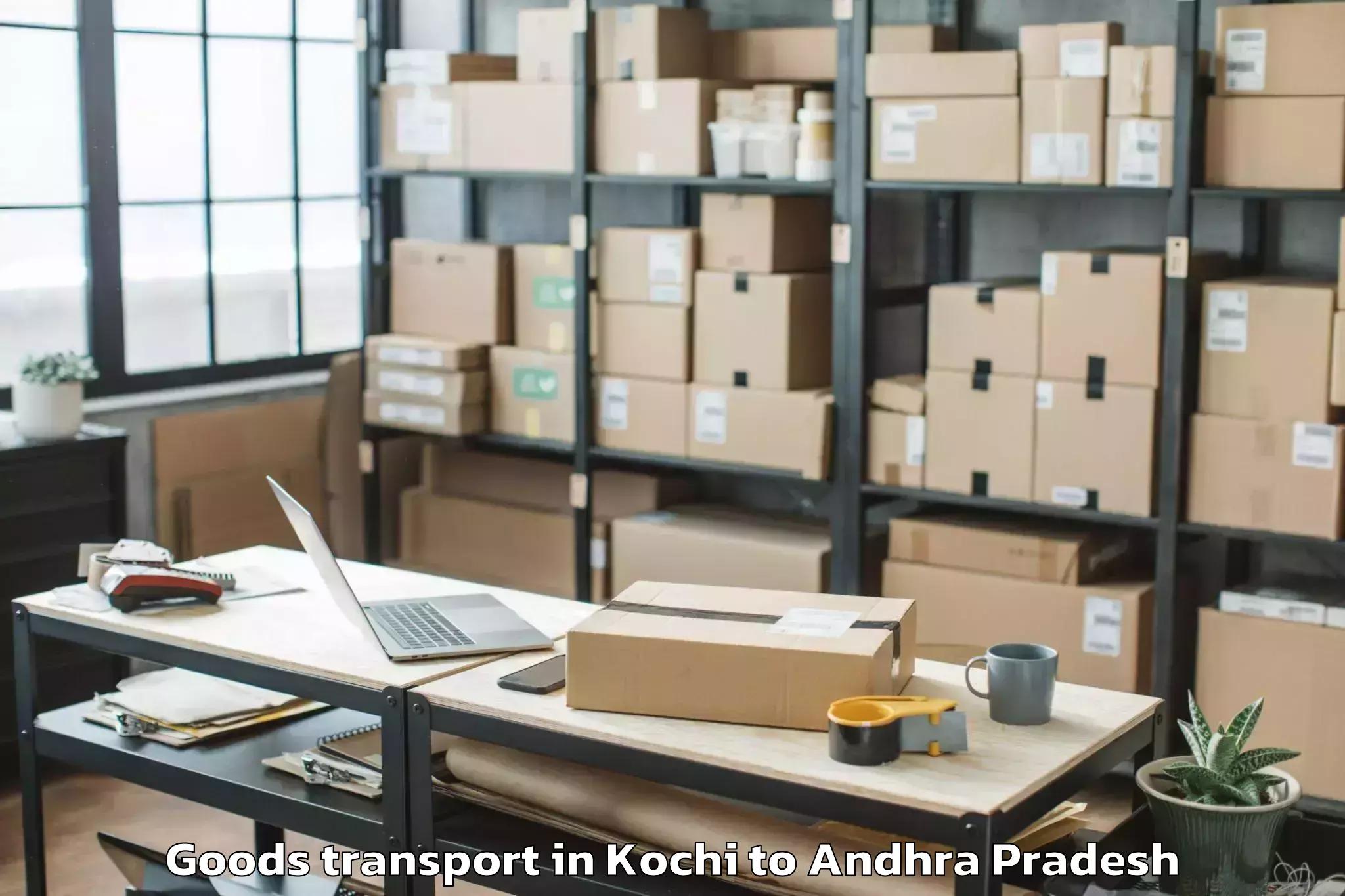 Discover Kochi to Cheepurupalle Goods Transport